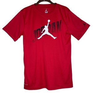 Jordan Red Dri-Fit Short Sleeve Tee